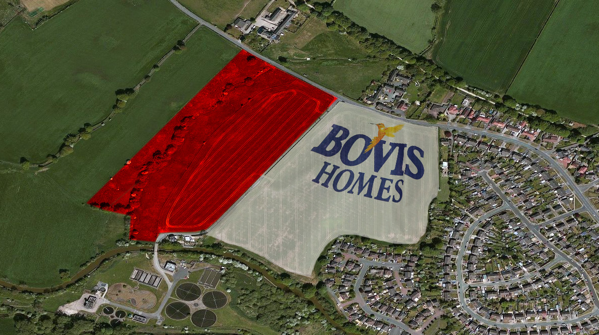 Sandbach (phase 2) aerial land development plan.