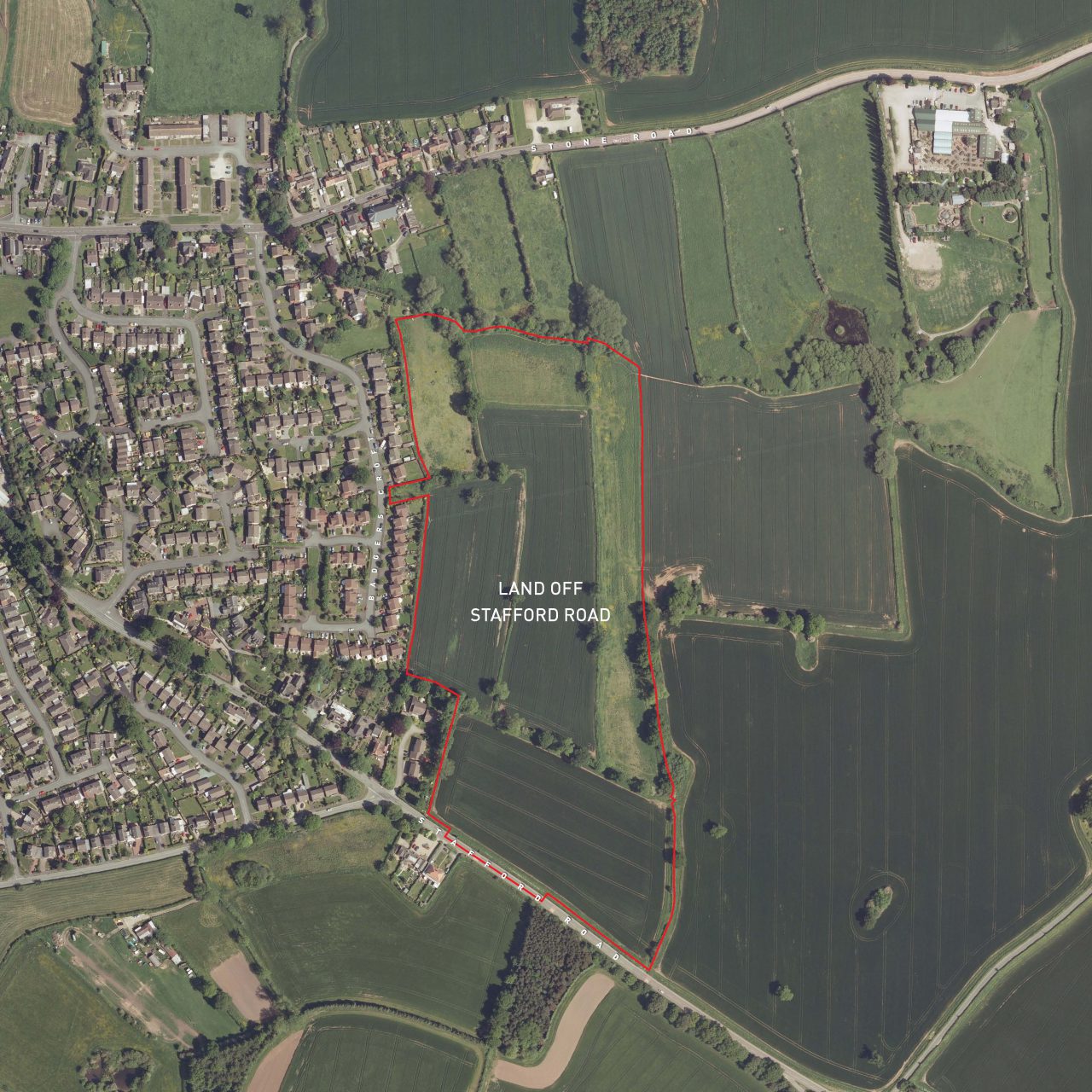 Eccleshall aerial land development plan