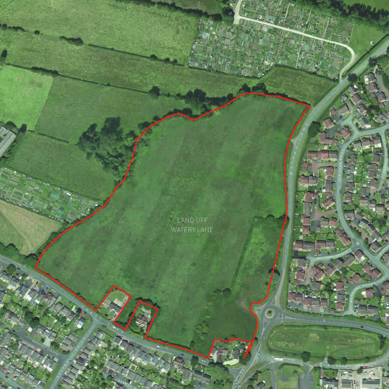 Codsall aerial land development plan.