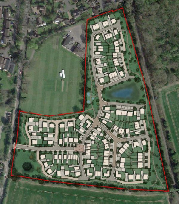 Kenilworth aerial land development plan.