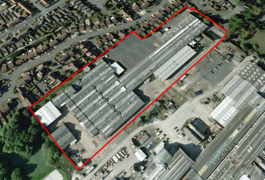 Stourport aerial land development plan.