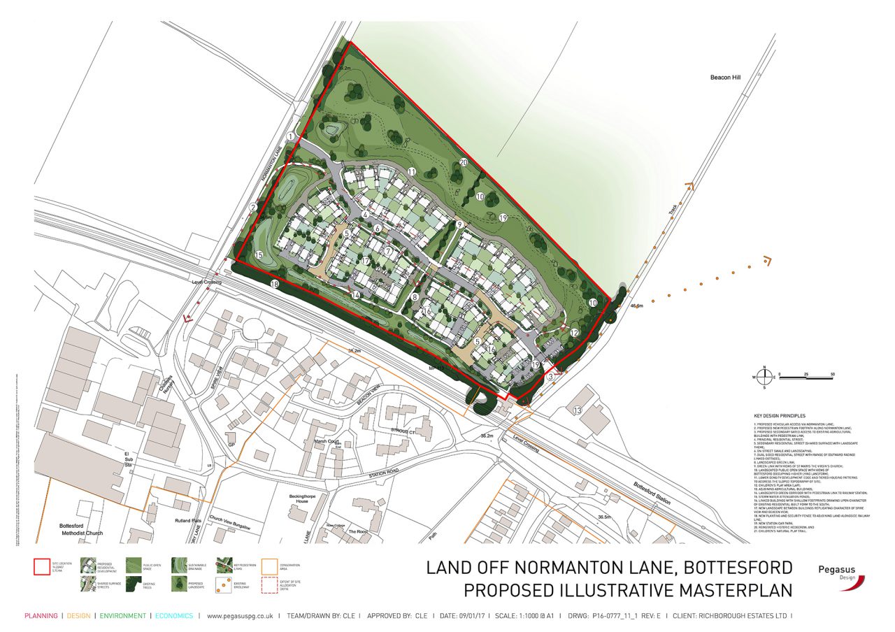 Bottesford illustrative masterplan.