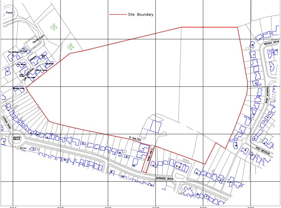 Tollerton aerial land development plan.