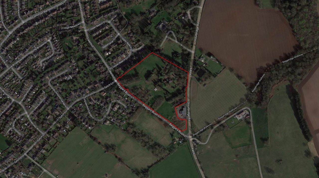 Beggars Bush Lane aerial land development plan.