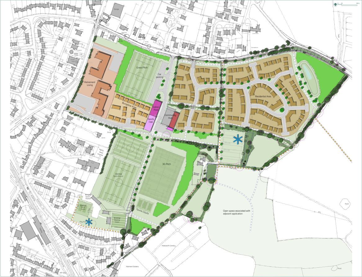 Halesworth land development masterplan. Illustration.