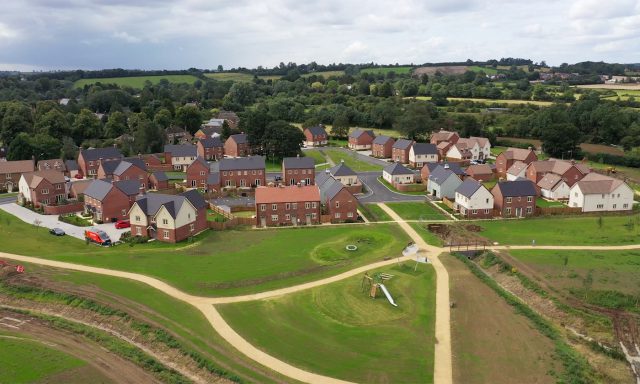Aerial view of Great Bowden.
