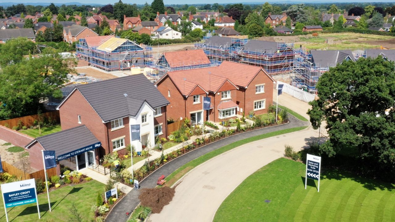 Showhomes at a housing development.