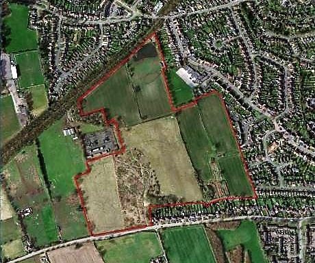 Overhead map view plan of Langley Road Development