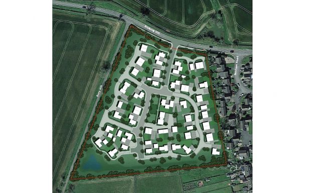 Overhead map view plan of Greens Norton development