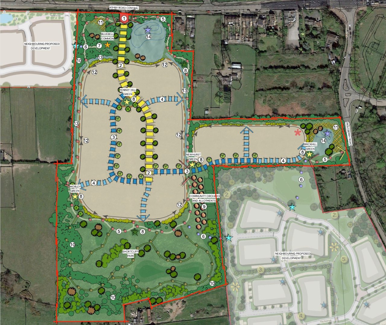 Ashby Road, Shepshed Development Framework Plan