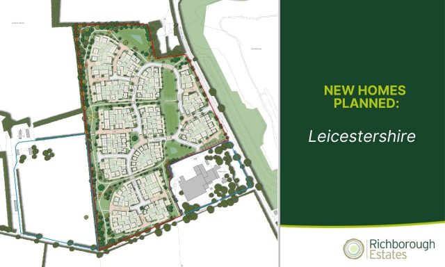 Overhead map view masterplan of Shepshed development