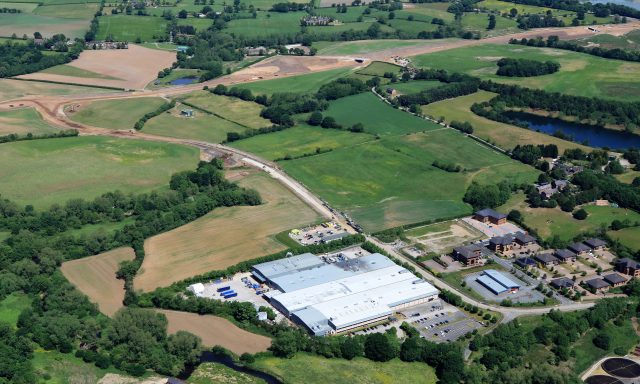 Land in Cheshire, Viking Park, showing plans for development