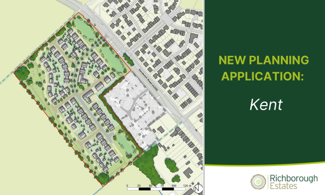 Graphic showing Sholden Kent masterplan for new homes