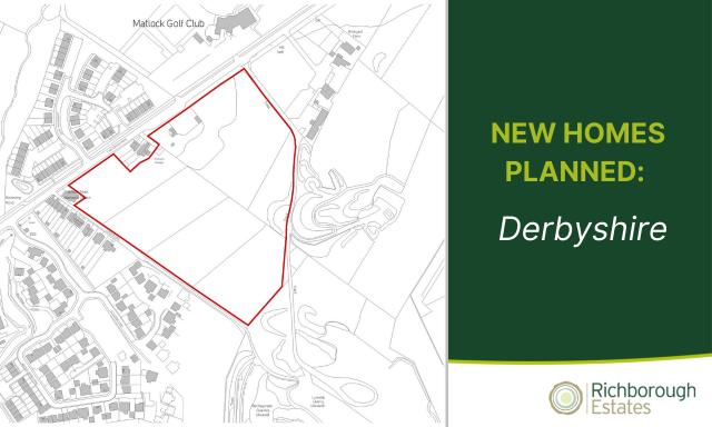 Matlock Derbyshire map with red outline for housing planning application