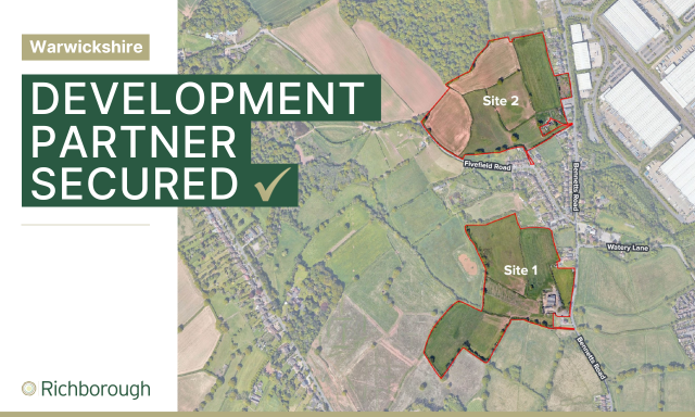 Map showing two plots of land in Keresley