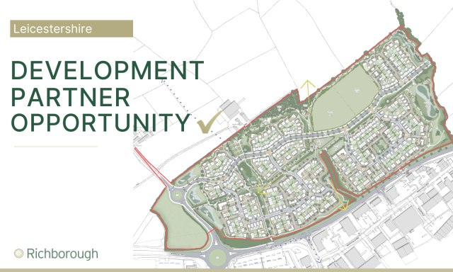 Masterplan drawing for land in Hinckley Leicestershire