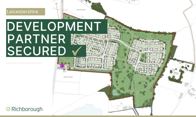Graphic showing masterplan of residential development in Newbold Verdon, Leicestershire