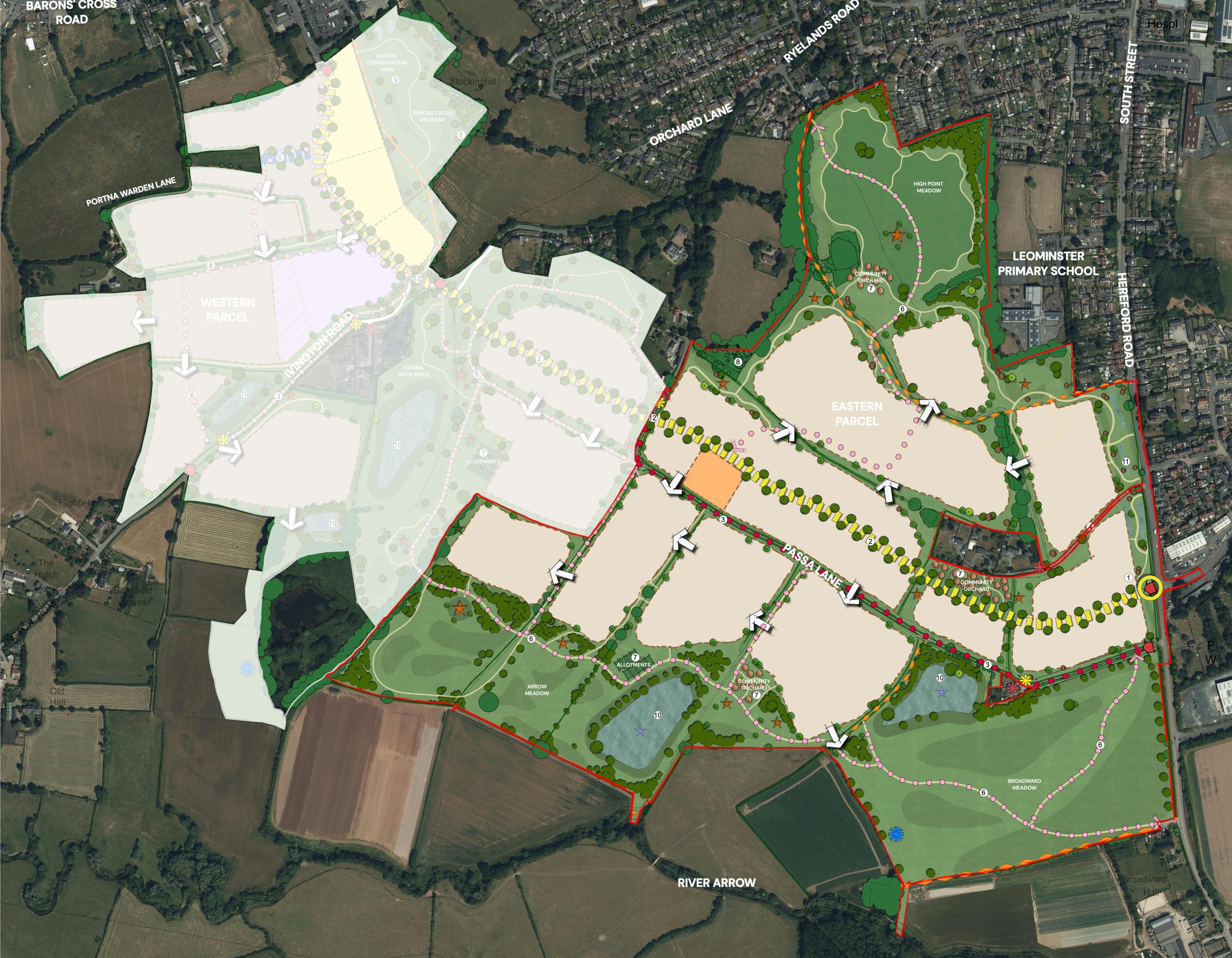 Plan showing proposed new area for housing