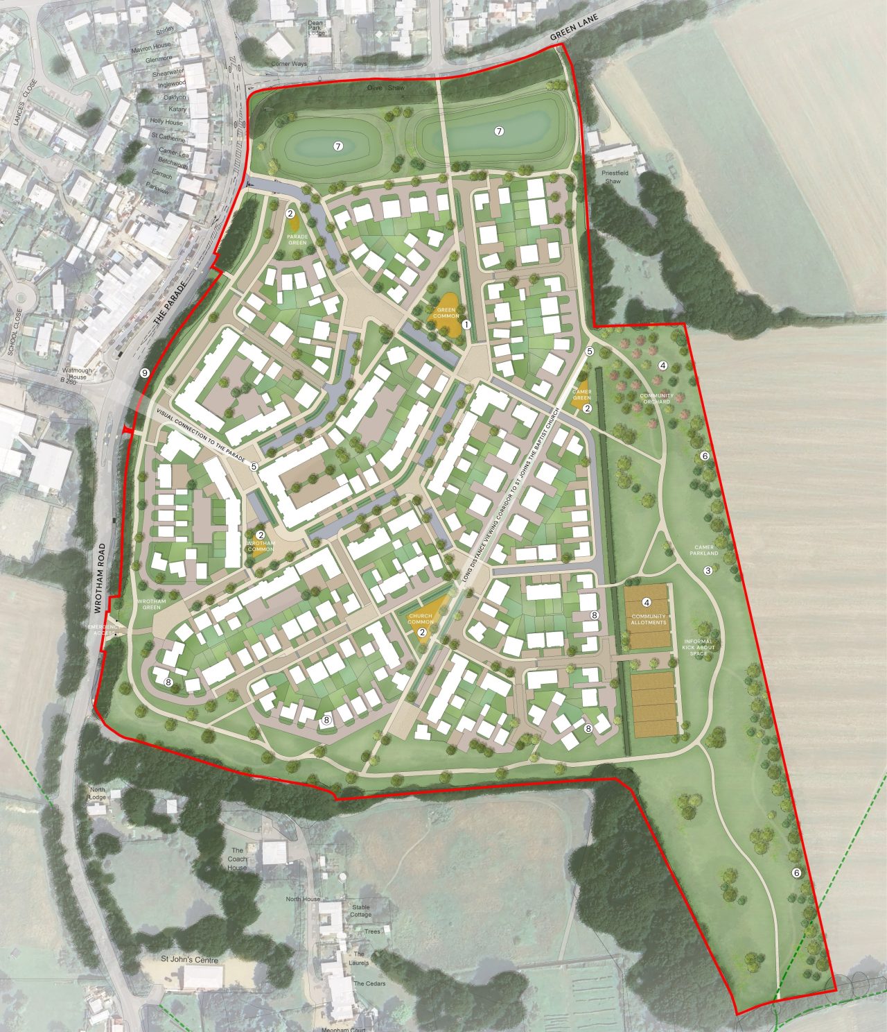 Masterplan of Wrotham Road, Meopham