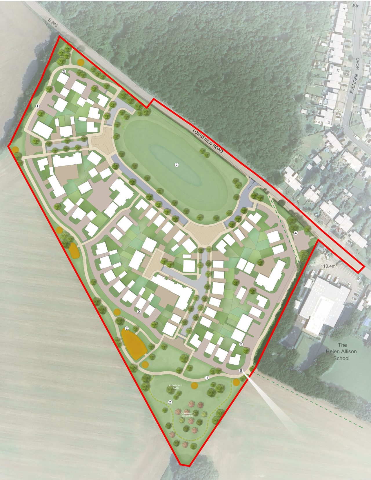 Masterplan of Longfield Road, Meopham
