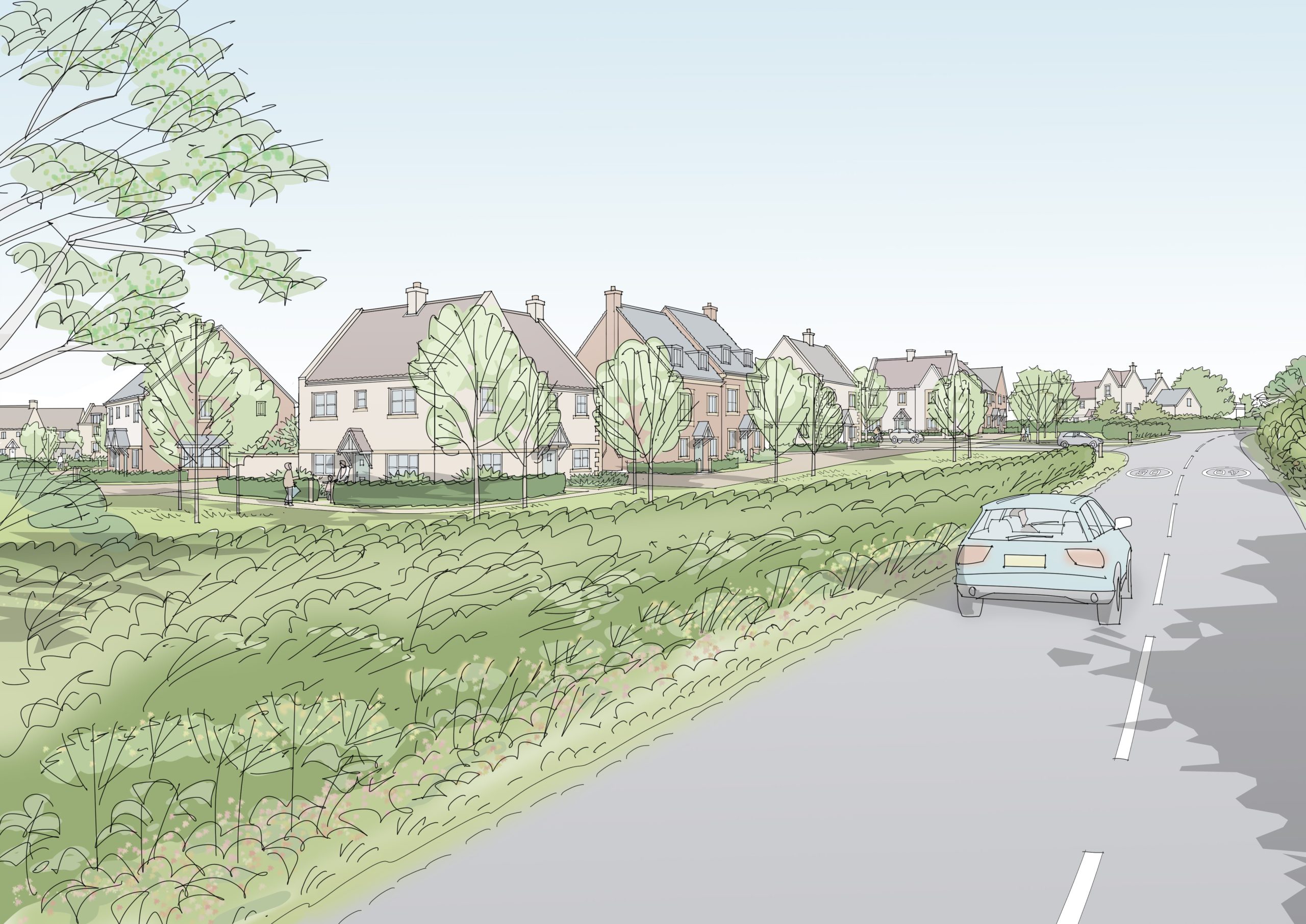 Royal Wooton Bassett , Marlborough Road view