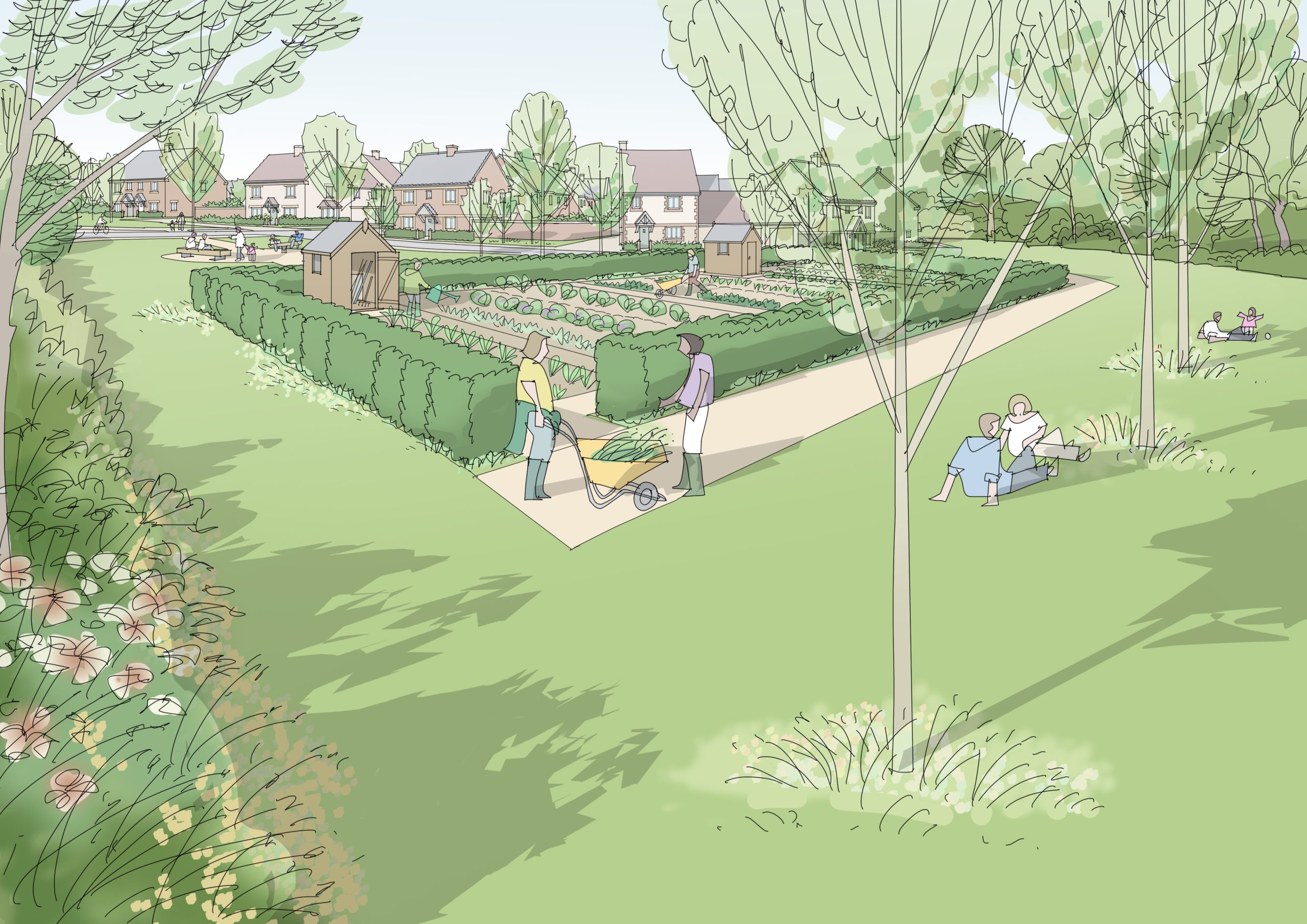 Royal Wooton Bassett , Alottment view